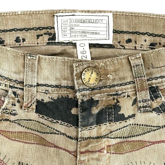 Current/Elliott The Ankle Skinny Vintage Tribal Destroy Jeans Size 26 NWT $218 - Picture 10 of 12